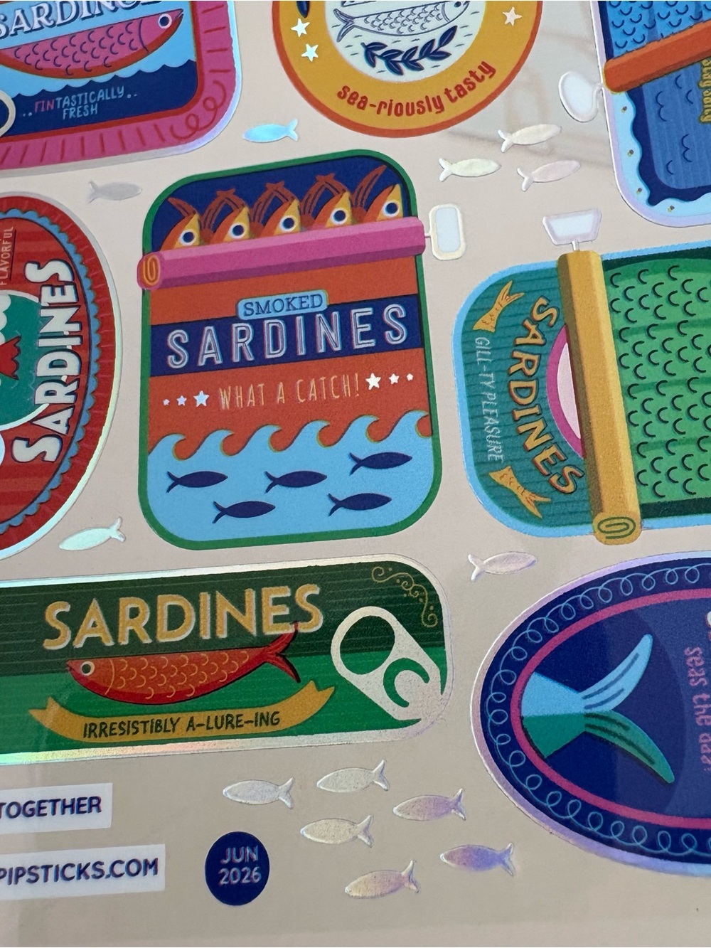 Grocery-Themed Sticker Sheet — Pasta, Sardines, Tomatoes & Rose Lemonade - Picture 8 of 13